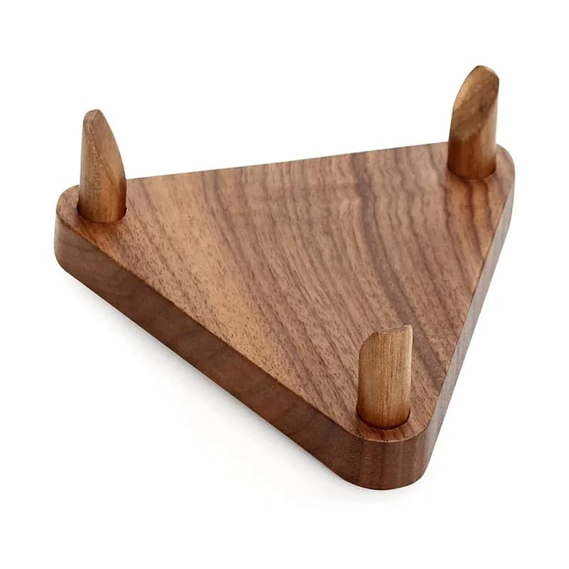 Portaoggetti salvaspazio per palline, ad angolo, design antirotolamento, supporto triangolare in legno ecologico per pallavolo, basket, calcio
