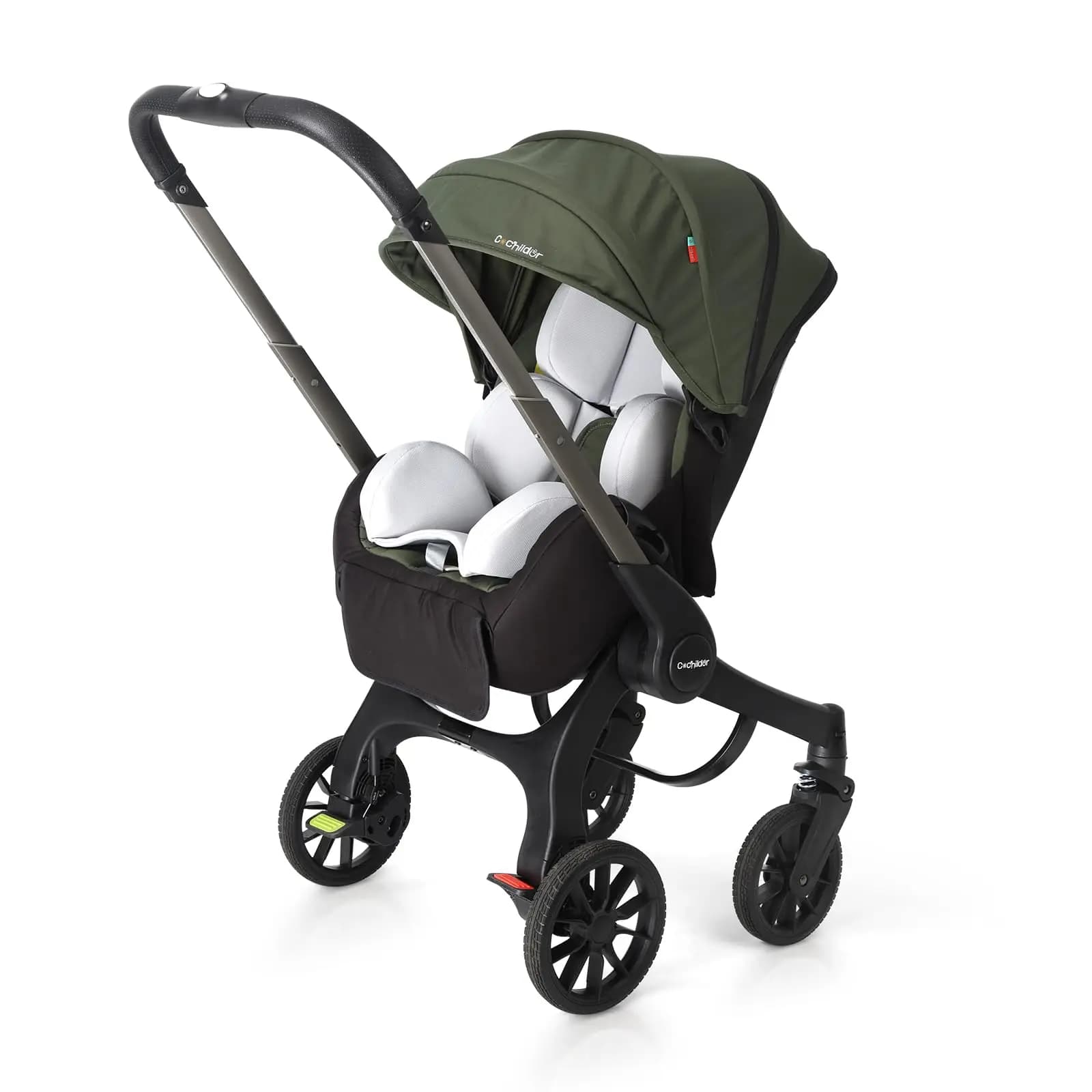 Carrello da campeggio, passeggino pieghevole, schienale regolabile, può essere spinto in due direzioni, adatto per viaggiare in autunno