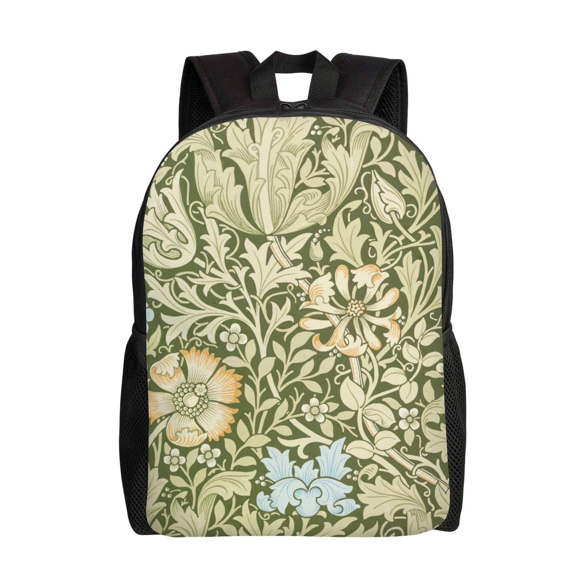 Minimalist backpack William Morris with single compartment design that creates an orderly and flexible look for everyday activities