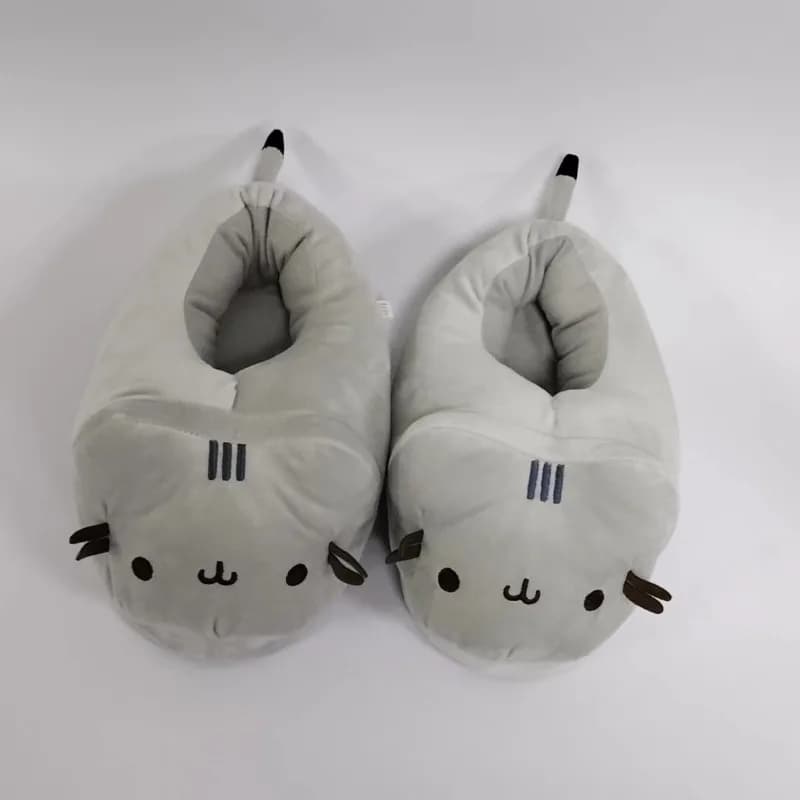 Completely Covered Cat Slippers Cartoon Winter Slides Hot Winter Soft Dolls for Indoors Bedroom Shoes Pretty Souls for Women Home Use