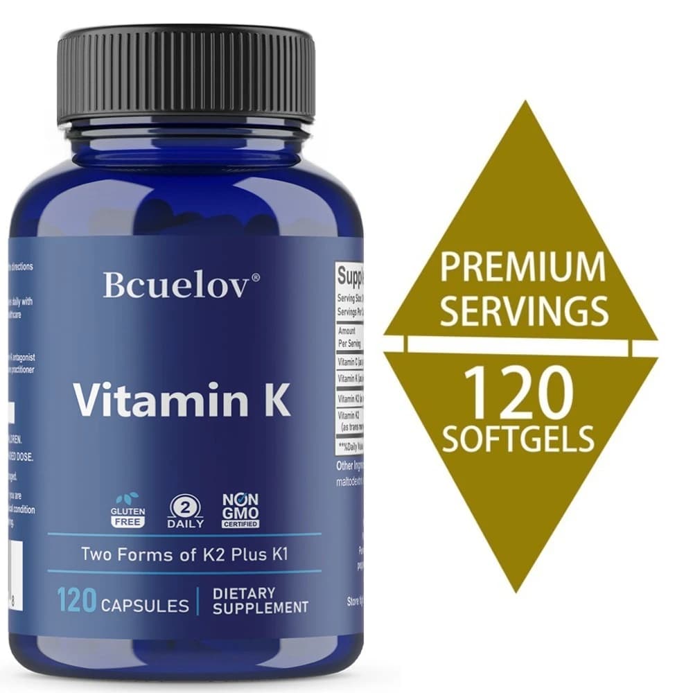 Integratore di Vitamina K2 - Supporta la densità ossea, i denti, la pelle, la salute del cuore e l'immunità