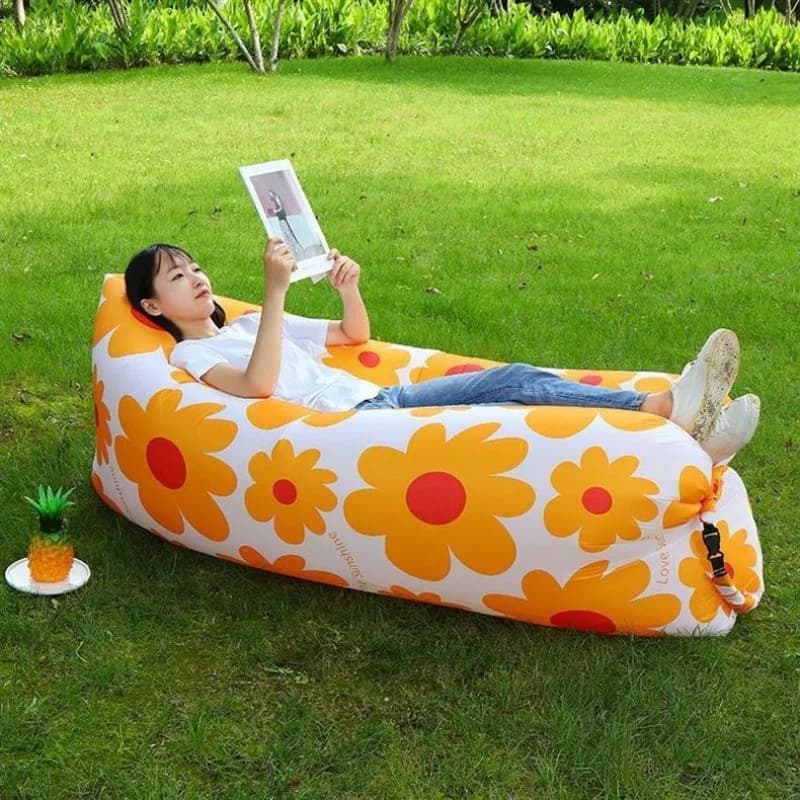 New Style Pivot Inflatable Sofa, Outdoor Beach Bag, Inflatable Bed, Comfortable Air Sofa for Camping, Picnic and Trip