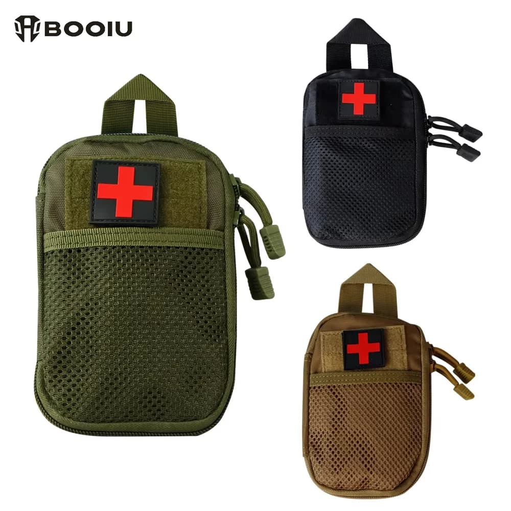 BOOIU Kit di pronto soccorso tattico da campeggio Arrampicata all'aperto Portafoglio EDC Borsa medica Molle Borsa per insetti Kit medico di emergenza