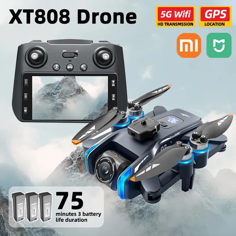 Xiaomi Norma Mijia XT808 Pro MAX Drone 4K Professional 8K HD Dual Camera Light Flux Brushless Motor 5G WiFi GPS Optic RC Quadcopter