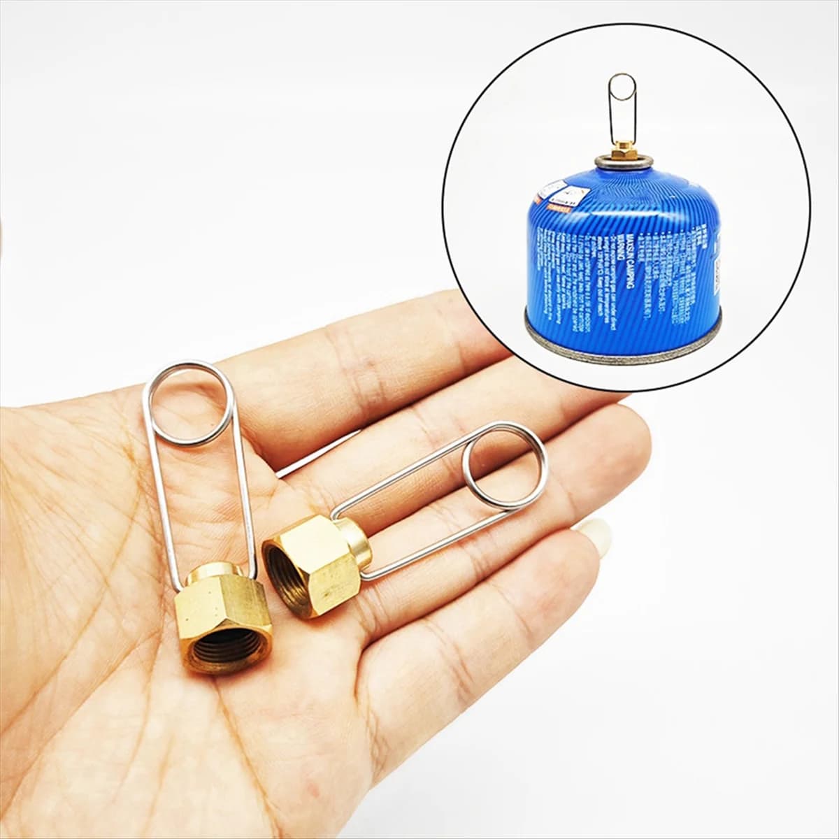 ABNJ Outdoor camping stove Gas accessories Flat gas tank Anti-loss plug Camping kitchen Energy pots
