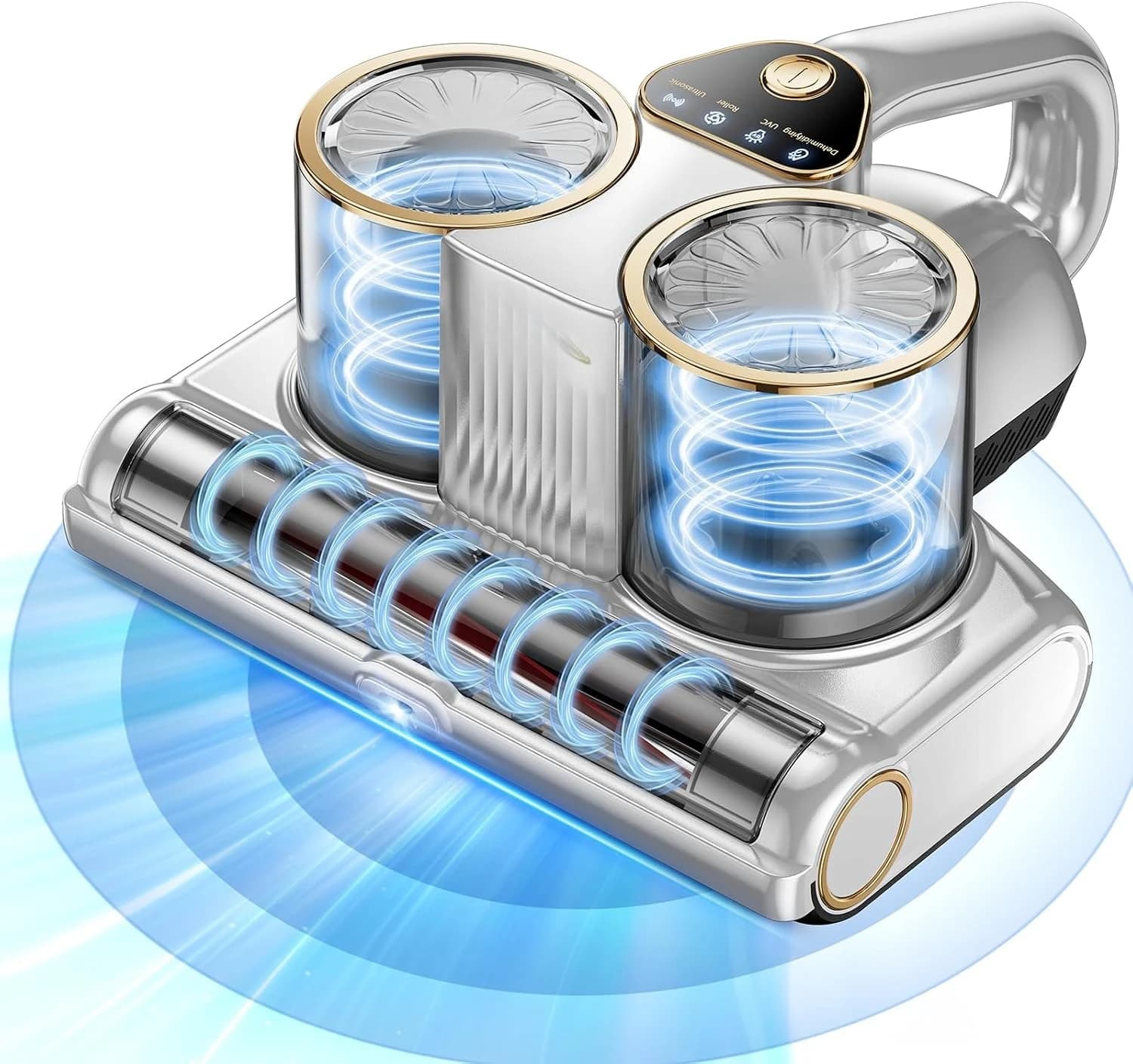 16kPa Bed Vacuum Cleaner with 253.7nm UV-C Light, Ultrasonic & 140℉ Heating, Dual Cup & Widen Suction Port(500W, Corded)