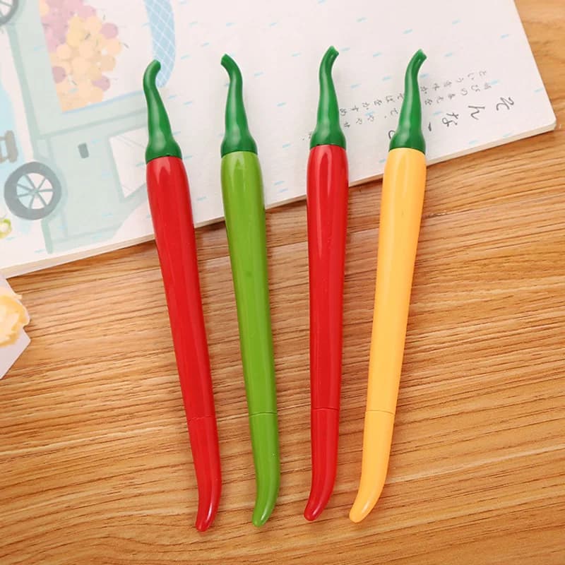 Simpatico cartone animato Kawaii Chili Paprika Verdure Penna Creativa Scuola Ufficio Penne gel Forniture regalo di cancelleria