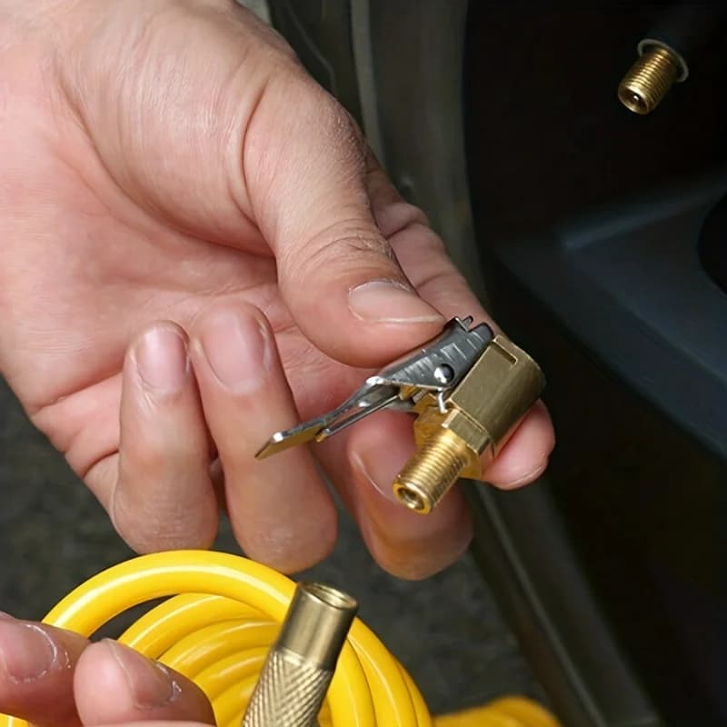 1 Pezzo Adattatore per Gonfiaggio Pneumatici Auto, Connettore Rapido in Ottone per Gonfiatore Gomme, Accessorio per Strumento di Gonfiaggio