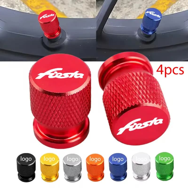 For Ford Fiesta Accessories Auto 4 pcs Car CNC Distinctive Car Tire Valves for Car Wheel Covers Airdust Air Stereo Waterproof