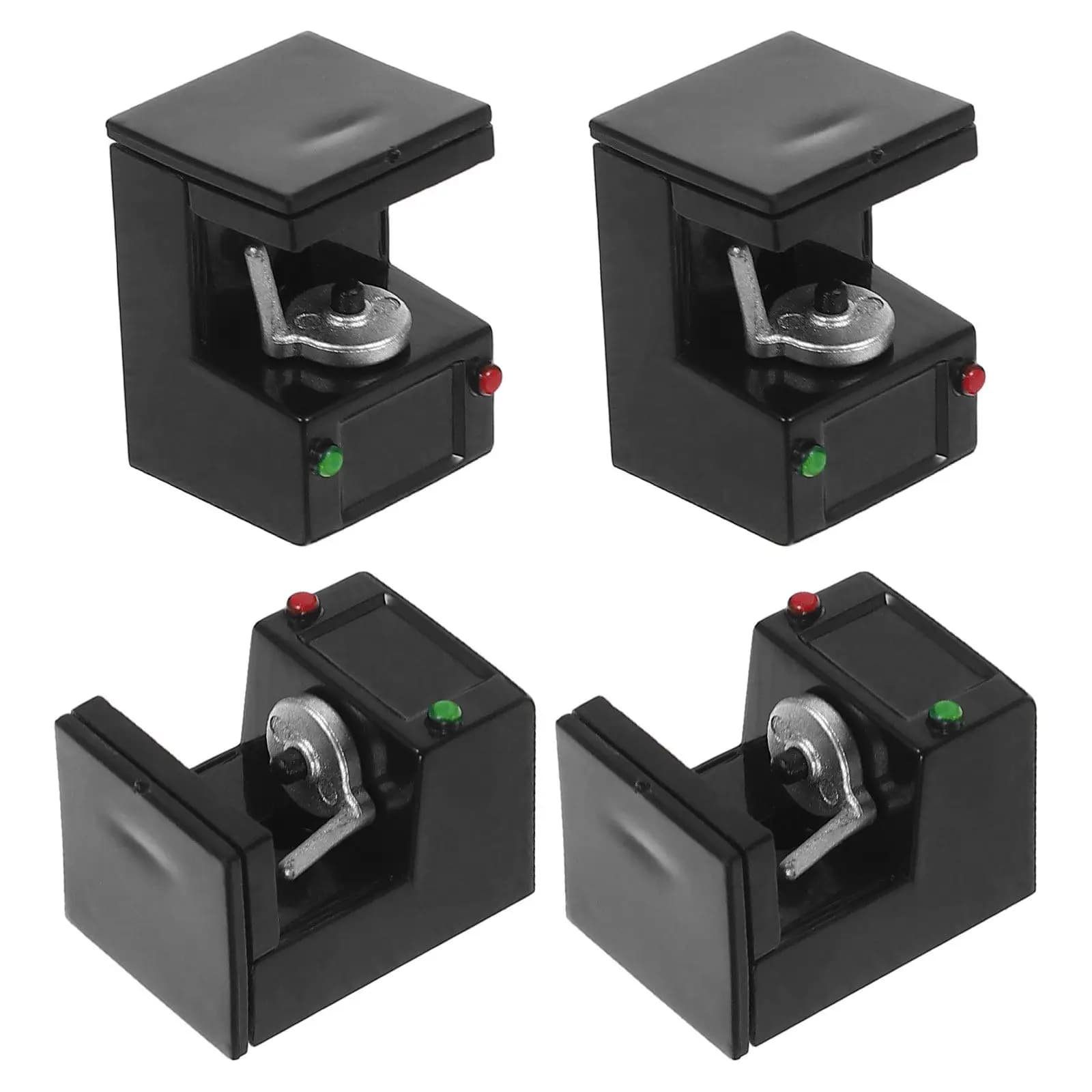Set di 4 Mini Macchine da Caffè Realistiche, Accessori da Cucina Compatti per Casa delle Bambole, Mini Macchina per Caffè, Set di Mini Mobili
