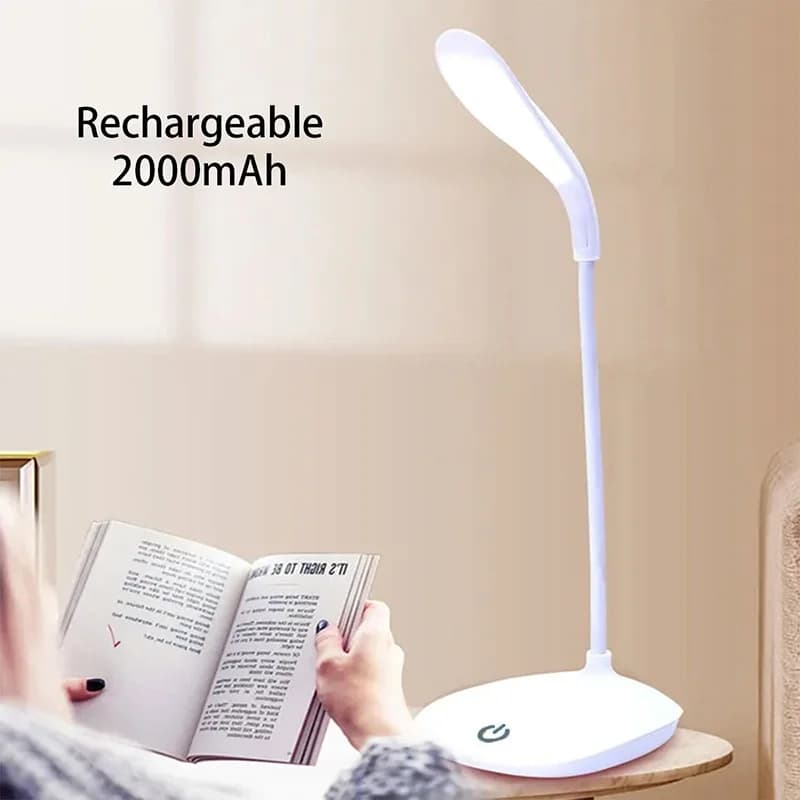 Lampada a LED con ricarica USB Lampada dimmer tattile Illuminazione ricaricabile Lampada per occhi Protezione Camera Luce notturna Camera da letto Lampade da lettura per ufficio