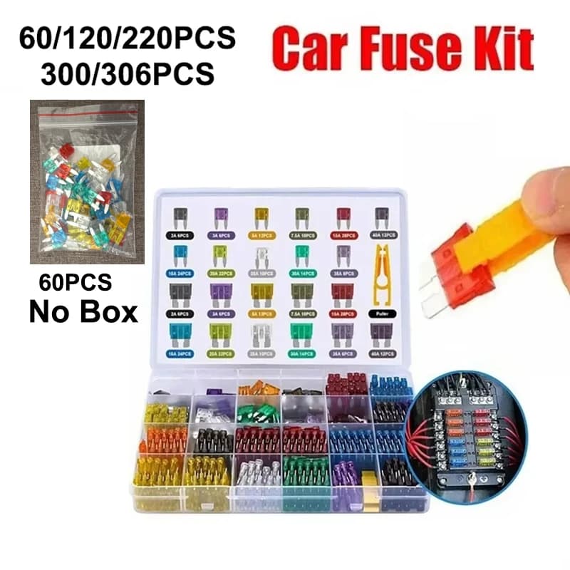 The fuses boxes are available in various specifications, with 60 and 120 pieces that have no medium fuses, while 60 pieces are packed in bags
