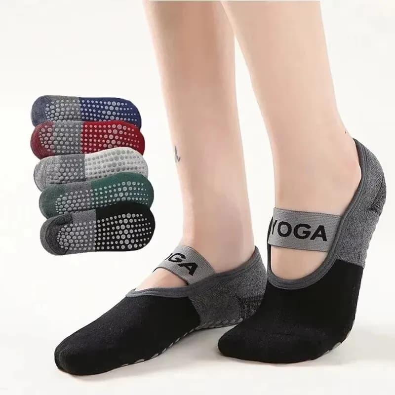Women's Professional Non-slip Yoga Socks Pilates Socks With Backless Strap Sports Socks Cotton For Women's Classic Dance