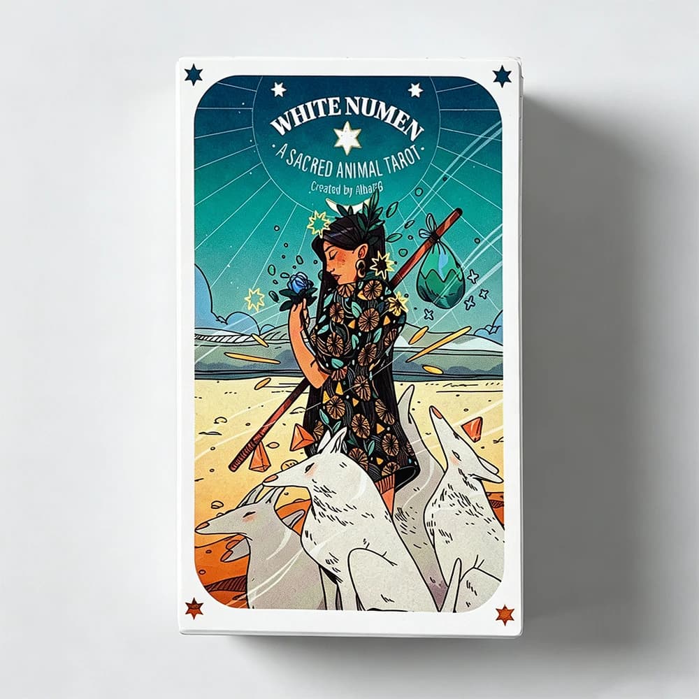 Carte dei Tarocchi del Numen Bianco: un gioco da tavolo con mazzo di carte per la divinazione e la profezia degli animali sacri, ideale per la meditazione e le pratiche spirituali