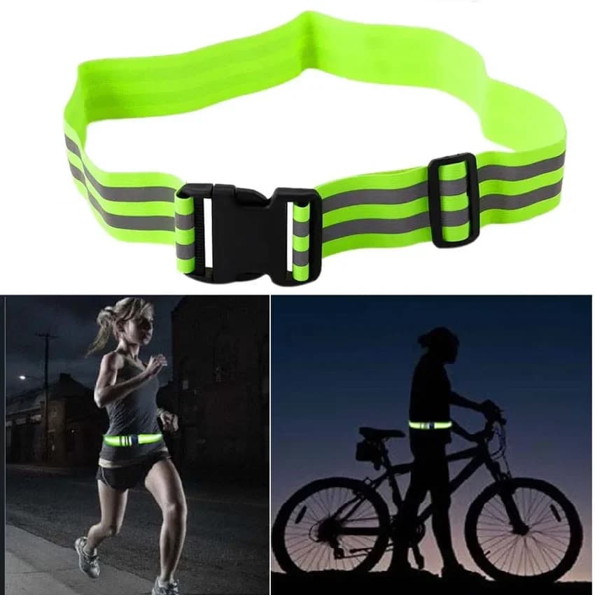 1PC Reflective Belt for Running Cycling Sport High Visibility Night Safety Men Women's Reflective Belt Adjustable
