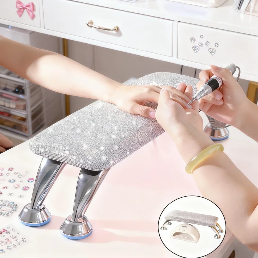 Accessori per mani per manicure con borchie di diamanti scintillanti professionali di alta qualità Ammortizzati ed ergonomici e confortevoli per la cura delle unghie