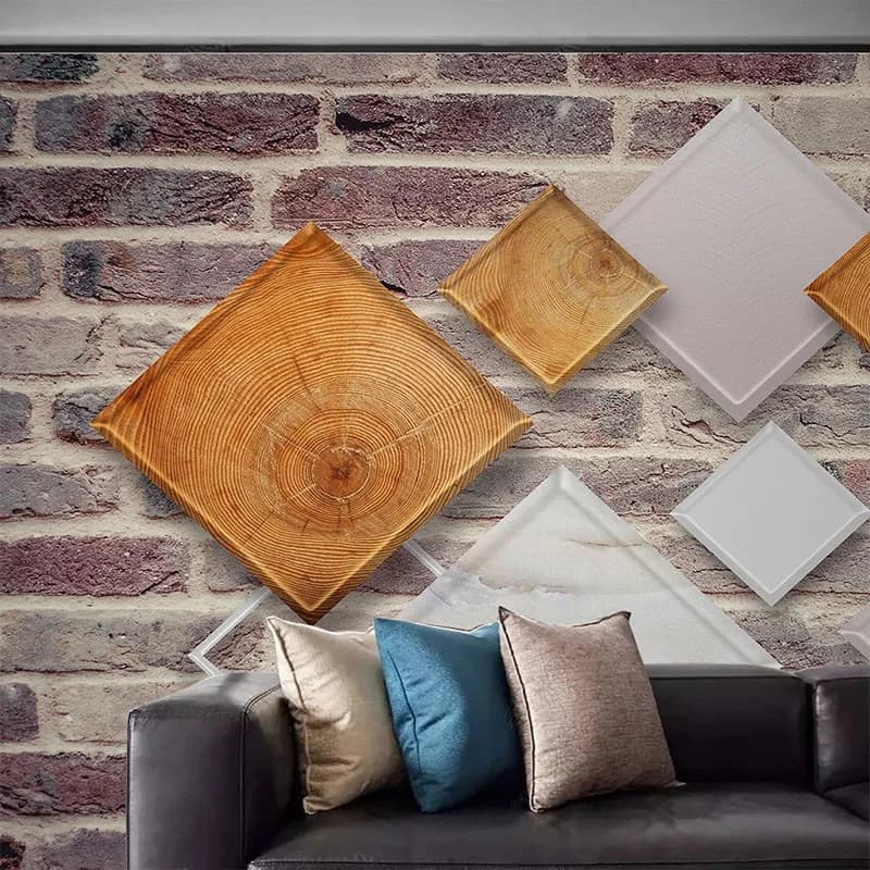 Custom 3D Abstract Modern Minimalist European Style Retro Wood Grain Background Wallpaper For Bedroom Walls Papel De Parede