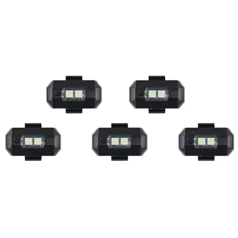 ABUO-5Pz Mini Luce Stroboscopica per Drone DJI NEO/Mini 4 Pro/Mini 2/4K/ 3 Luci Colorate Lampada Segnaletica Anti-Collisione Accessorio