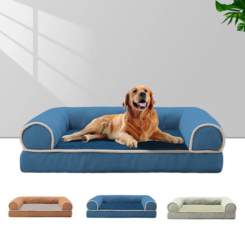 Cuccia invernale per cani da compagnia Divano per dormire profondo Memory Foam Cucciolo Morbido peluche Letto confortevole Cuccia per tappetino caldo addensato quadrato medio grande