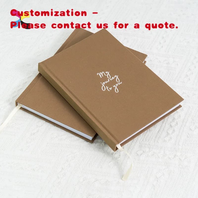 personalizzato. Copertina in lino Agenda giornaliera Notebook Rilegatura cucita Stampa offset Carta artistica Carta kraft Cartone Organo prodotto premium