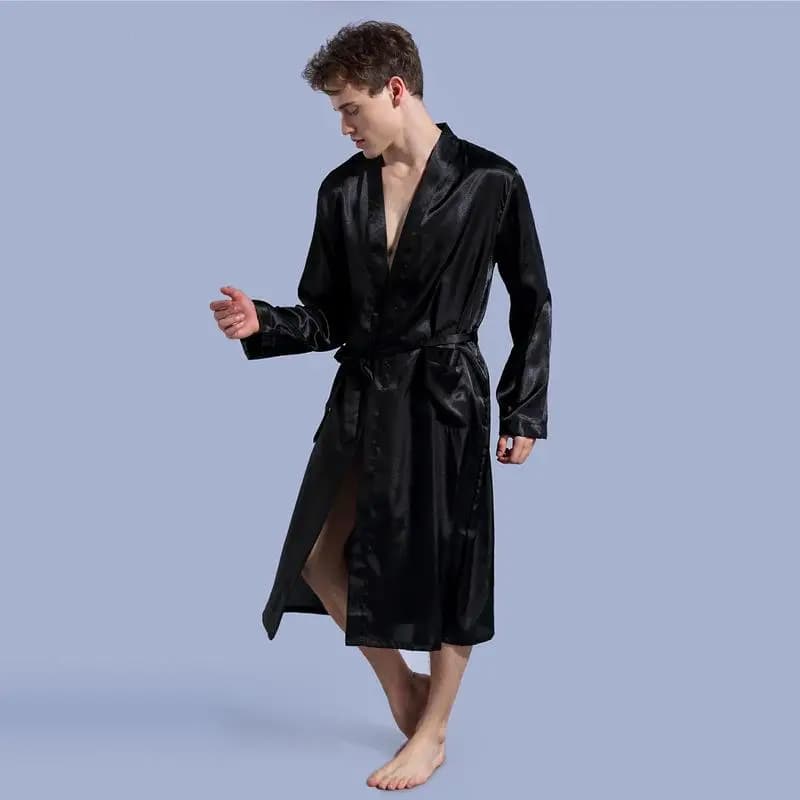 Men's Long Bathrobe Plus Sizes, Cardigan Sottile Primaverile, Comodo Clothing for Home, Pigiama Man, Autumn Vigil