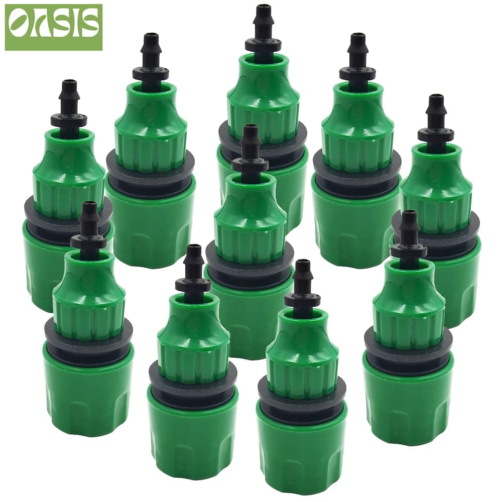 Connettore rapido per tubo dell'acqua da 5 pezzi Connettore per tubo flessibile in plastica per parti di attrezzature per irrigazione del sistema di irrigazione a goccia per condutture da giardino
