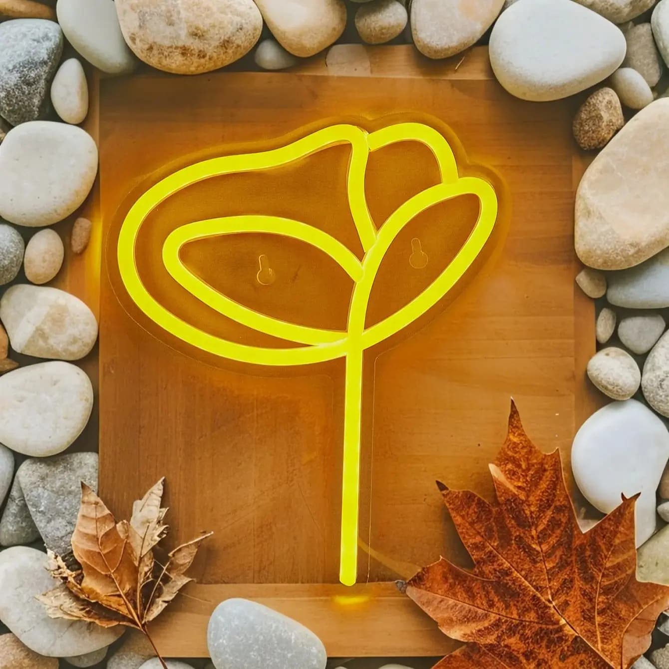 Chi-buy LED Neon a forma di foglia di ginkgo, alimentato tramite USB, luce notturna adatta per camera da letto, matrimoni, Halloween, Ringraziamento, Natale