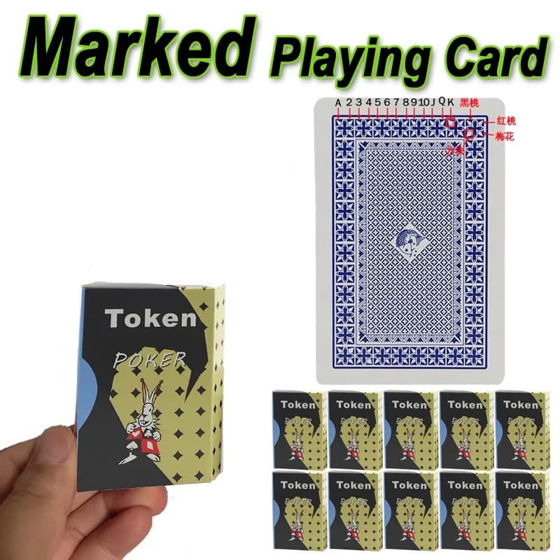 1 mazzo di carte da gioco magiche, mazzo di carte da poker trasparente per lettura della mente ed esibizioni di illusionismo, materiale in carta, colori misti