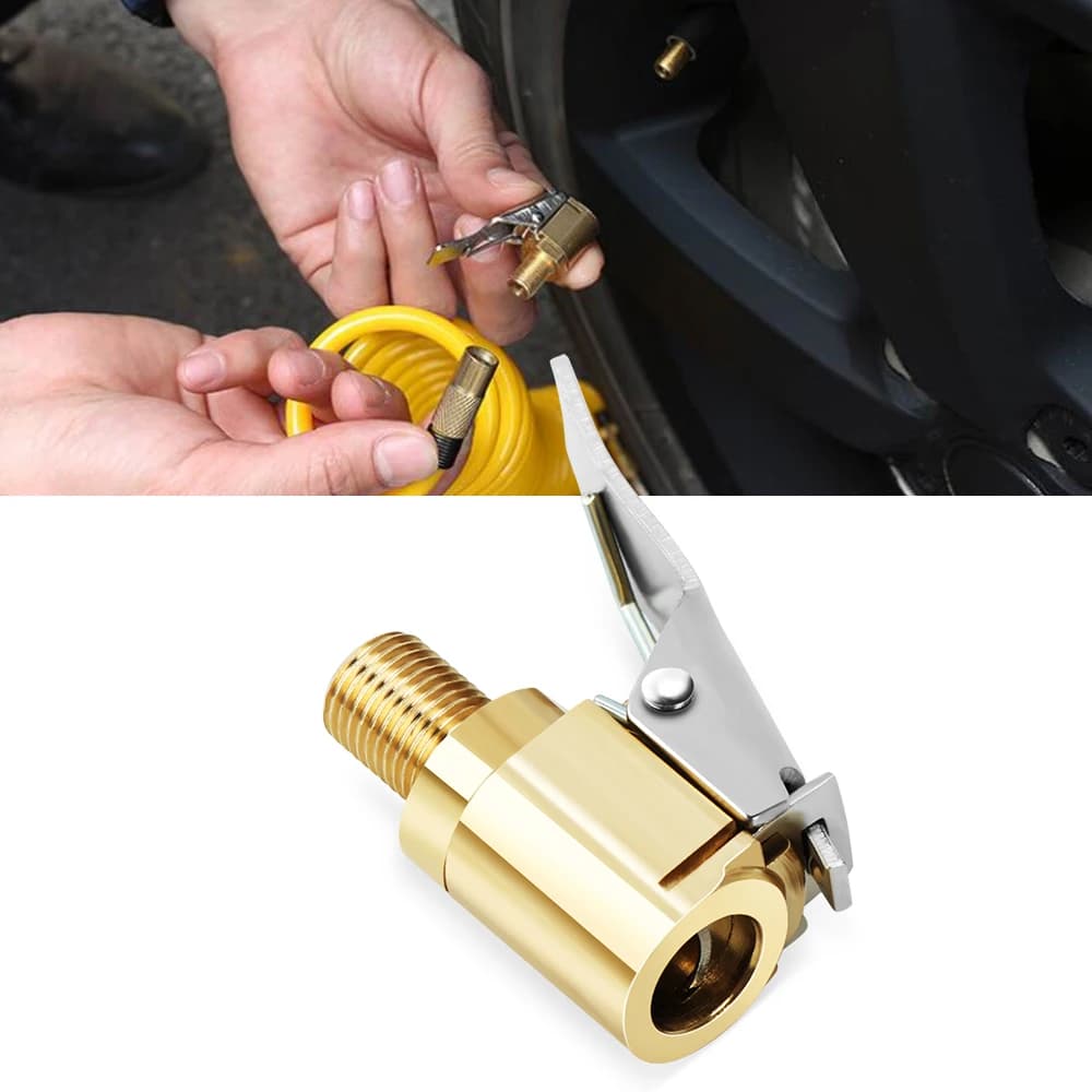Nuovo Advanced Car Tire Air Chuck gonfiatore pompa connettore valvola Clip-on adattatore auto ottone 8mm valvola ruota pneumatico per pompa gonfiabile