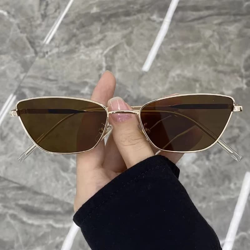 Fashionable Cat Eye Sunglasses for Women Classic Sunglasses with Square Frame in Anti-Reflective Vintage Metal Sunglasses for Driving UV400 Очки
