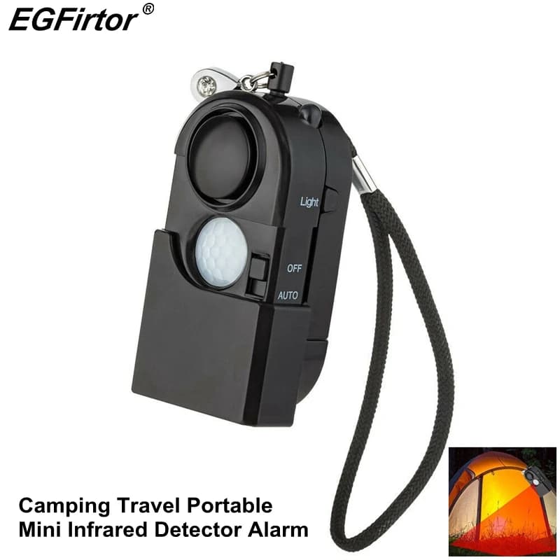 1 pz rilevatore di sensore di movimento PIR protezione da campeggio autodifesa viaggio antifurto allarme di sicurezza personale infrarossi da viaggio