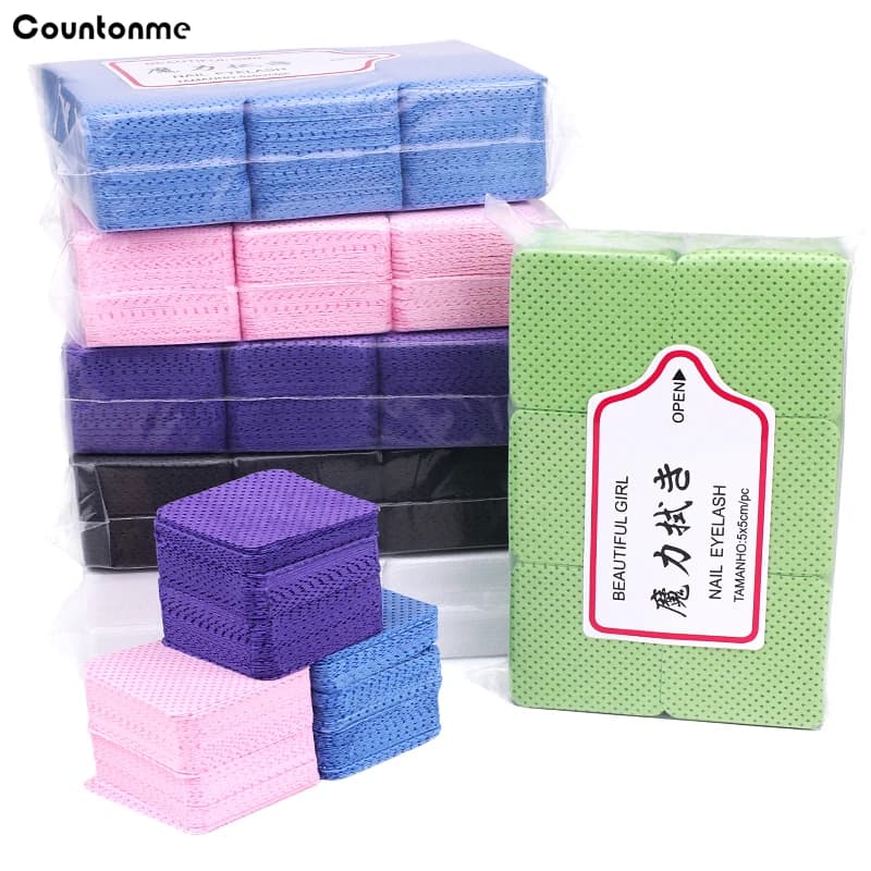 540 Pz/Pack Without Peel Remove Gel Nail Polish Colorful Towel Colorful Cotton Sauces Card Drawings UV Gel Cleaner For Manicure Tool