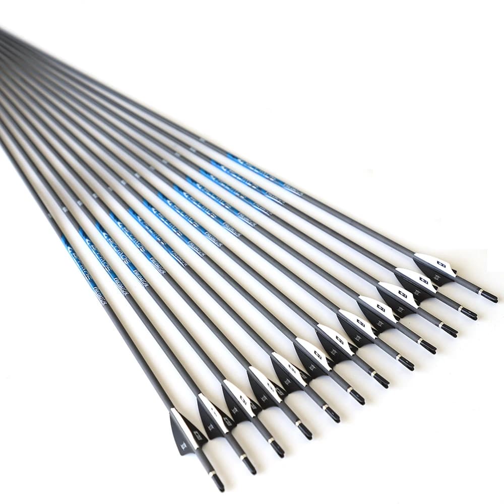 Id4.2mm 32in freccia in carbonio puro Colonna vertebrale 250/300/350/400/450/500/550/600/650/700/750/800/850/900/1000 tiro con l'arco caccia Pratica freccia