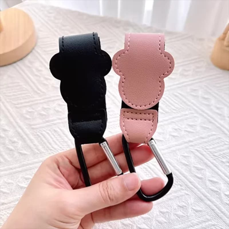 Universal hook for stroller with magic ribbon without drilling, fixing buckle for bag holders to hang on the stroller