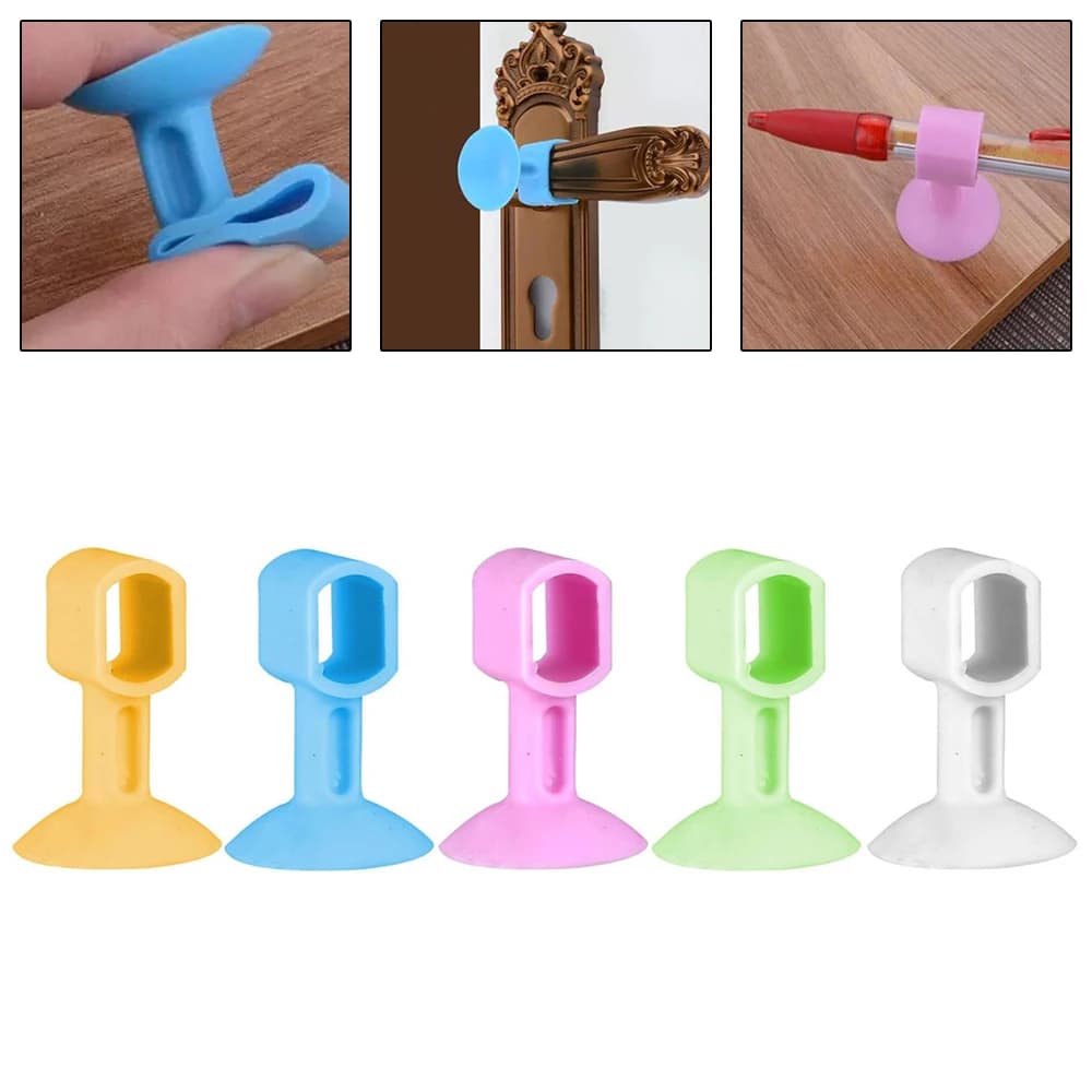 1 pezzo in silicone resistente agli urti porta maniglia per porta di aspirazione tappo anti-collisione ventosa paraurti per porta per bagno