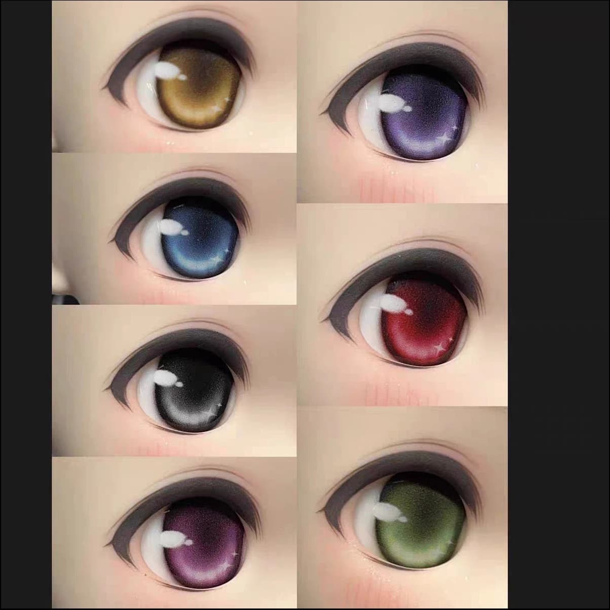 Anime Doll Bulbo oculare Occhi di plastica 10/12/14/18/20/22mm Per OB11 1/6 1/8 1/12 1/4 1/3 BJD Accessori bambola FAI DA TE Fatti A Mano bulbo oculare