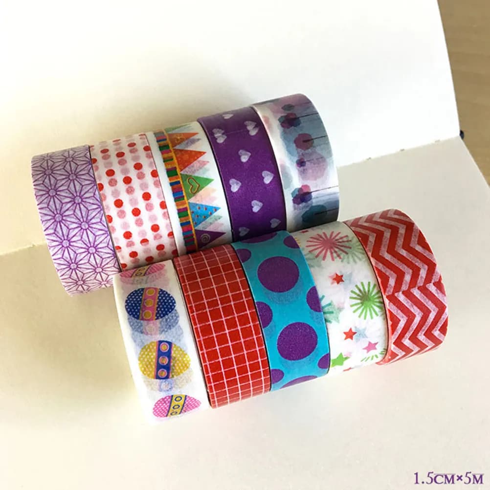 2 Pezzi di Elegante Nastro Washi Viola, Adesione Forte e Liscia, Nastro Decorativo per Planner, Quaderni, Album, Scrapbook, Regali