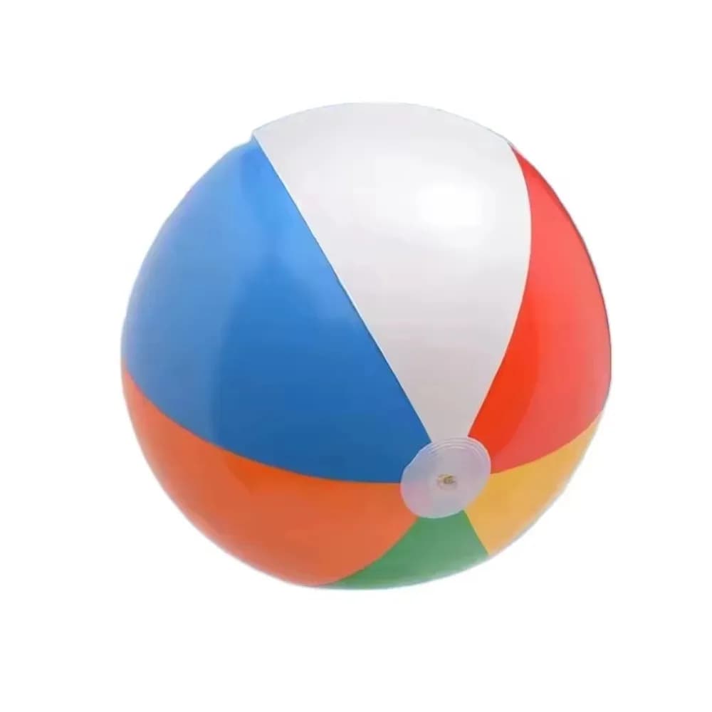 Colorful Inflatable Beach Ball Multicolored Panel Water Play Ball for Kids Adults Summer Pool Beach Party Toy High Elastic Ball