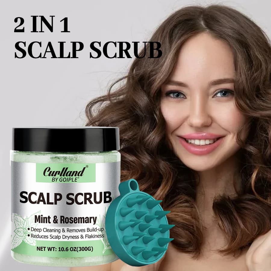 Scrub per il cuoio capelluto Menta e rosmarino Pulizia profonda Rimuove il incorporamento Idratare Fresco Lenisce i capelli Cuoio capelluto o Scrub esfoliante Massaggiatore in silicone