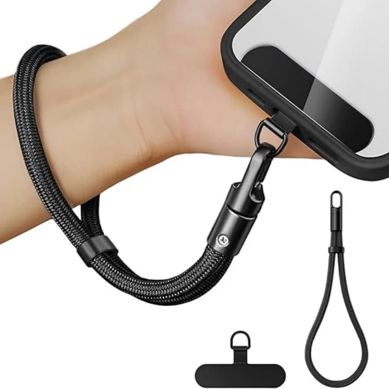 Universal phone frame with updated drop-resistant clip 360 ° Adjustable shoulder strap with rotation for all phone cases
