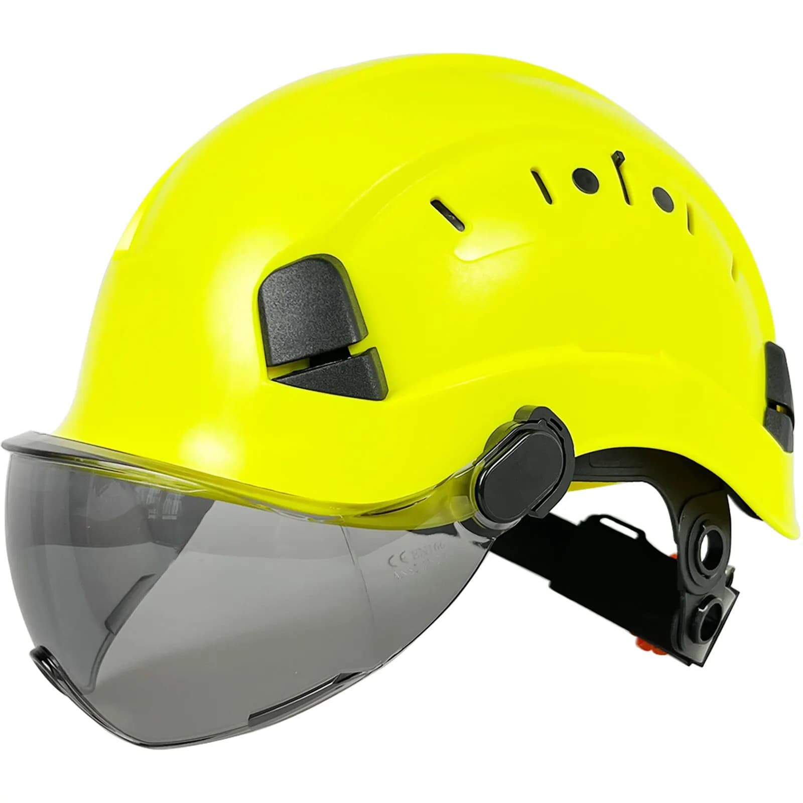 Casco di sicurezza per l'edilizia CE con visiera per occhiali Elmetto in ABS ANSI Protezione per la testa da lavoro industriale Salvataggio