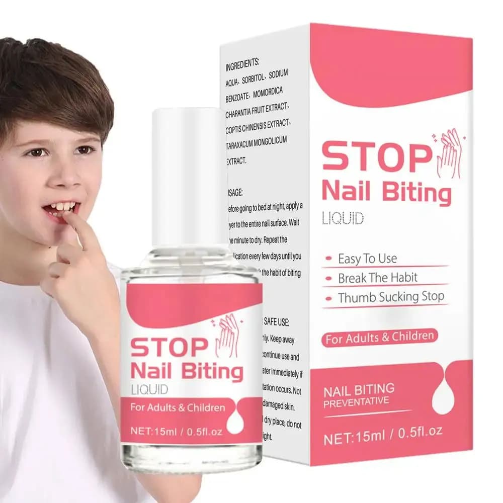 15ml Bambini Anti-morso Unghie Unghie amare Acqua Nessuna morso Cuticola Non Smalto per unghie Mordere Cura Non tossico Smettere di mangiare le unghie