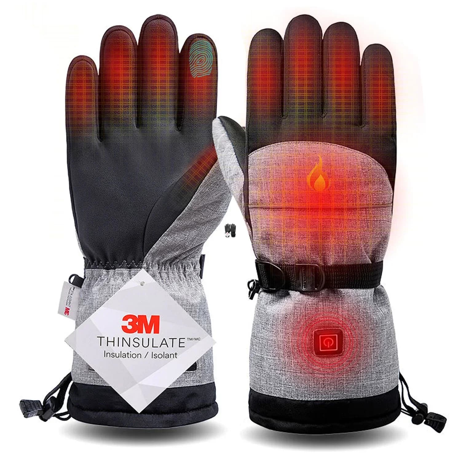 Guanti riscaldanti in cotone 3M Scaldamani invernali Guanti termici elettrici Riscaldati impermeabili Ciclismo Moto Bicicletta Sci all'aperto