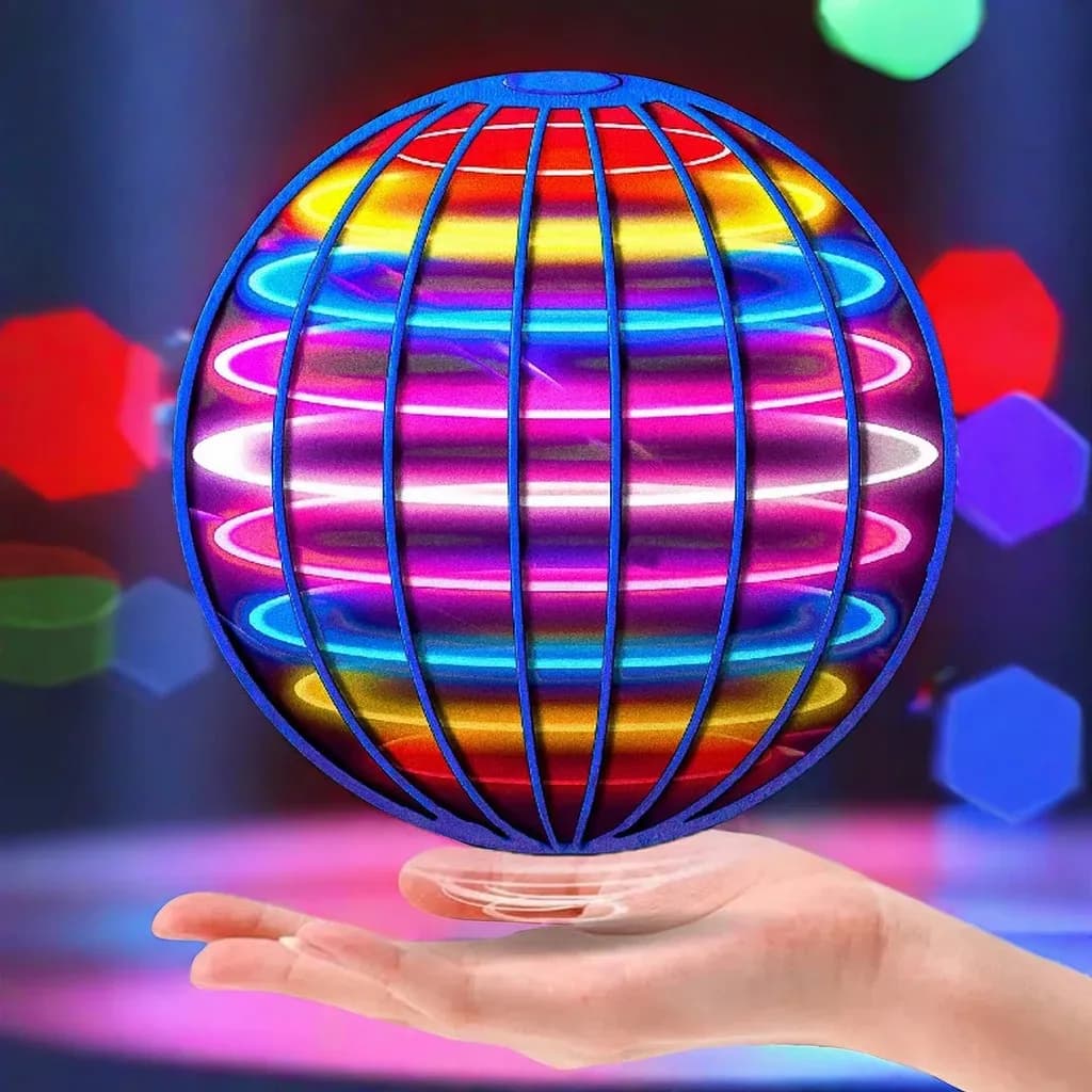 Palla volante Boomerang Flyorb Magia con luci a LED Drone Ball Fly Nova Orb Flying Spinner Fidget Toys Bambini Regali di Natale