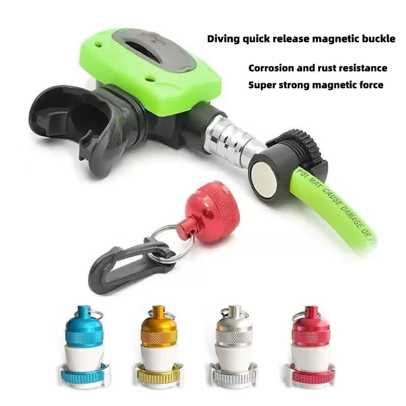 Adjustable magnetic dive adjustable hose clip, fast release octopus fastener for water sports accessories for snorkeling