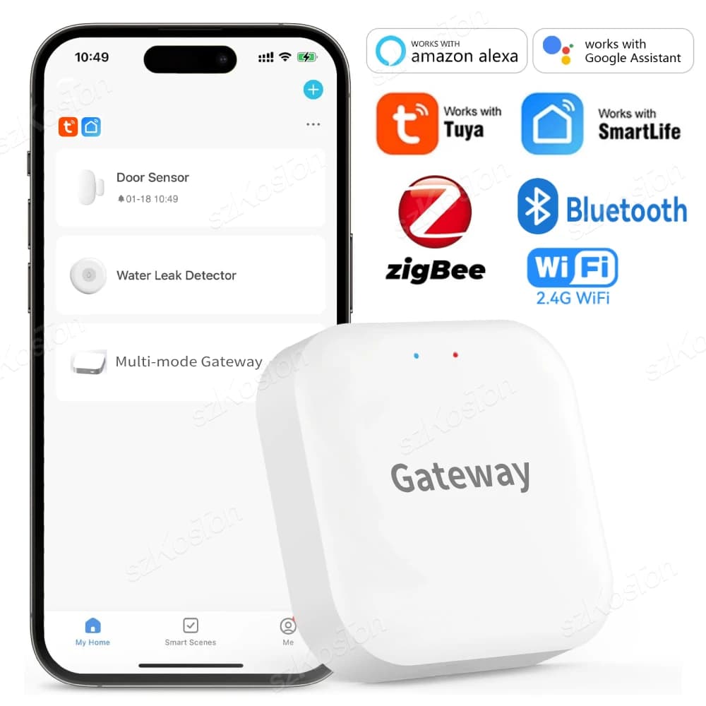 Tuya Smart Life Gateway Multimodal Hub Smart Domotic ZigBee WiFi Bridge Bluetooth Mesh Voice Control for Alexa Google