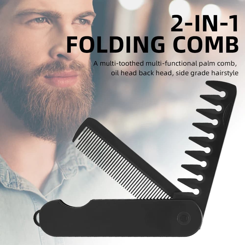 Multi-functional Plastic Large Teeth Oil Head Pettinatura per beard Tools for styling two in one