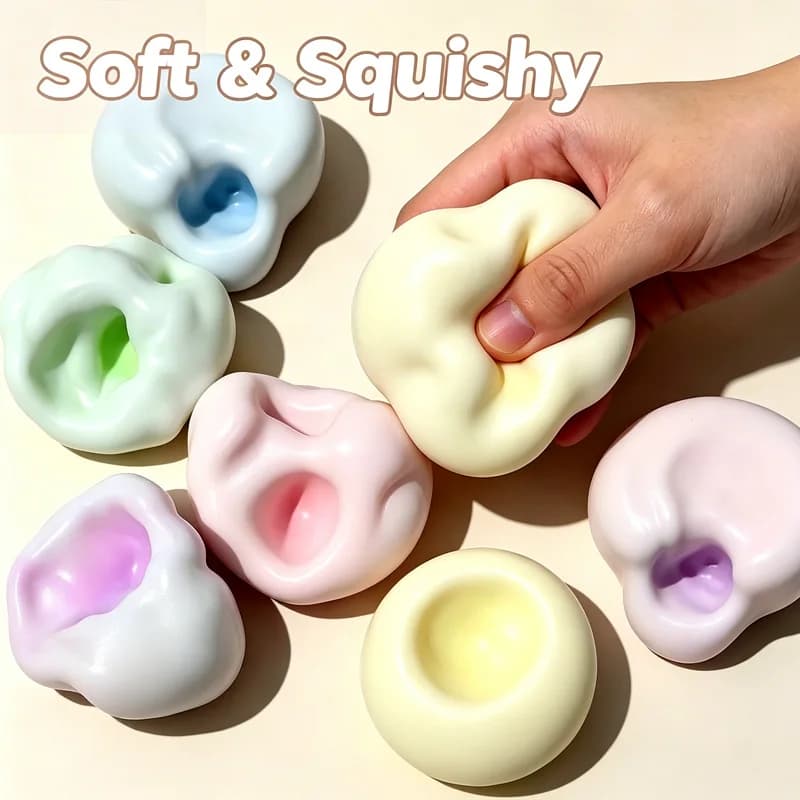 Interesting Sensory Toys Deformable Squeeze Finger Pinch Reusable Sensory Dough Ball Handmade Children Adult Decompression Toys