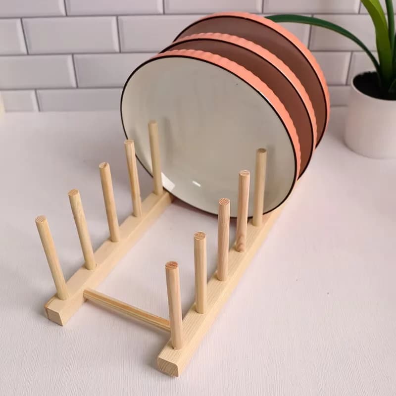 Scaffale di stoccaggio multifunzionale meccanismo di stoccaggio da cucina drenaggio per stoviglie stendibiancheria in legno accessori da cucina