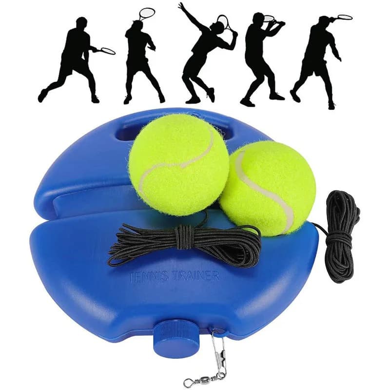 Solo Tennis Trainer Rebound Attrezzatura da tennis portatile per smorzatori di vibrazioni autopratanti Funziona per bambini Principianti